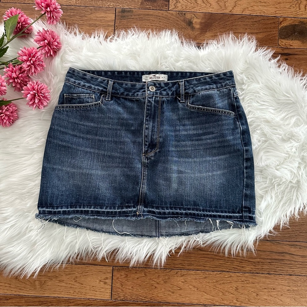 Vintage Y2K Hollister Denim Mini Skirt Size 13/31